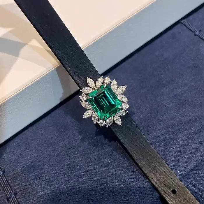 Foyimagination-Bracelet en diamant vert émeraude à haute teneur en carbone pour femme, ceinture noir