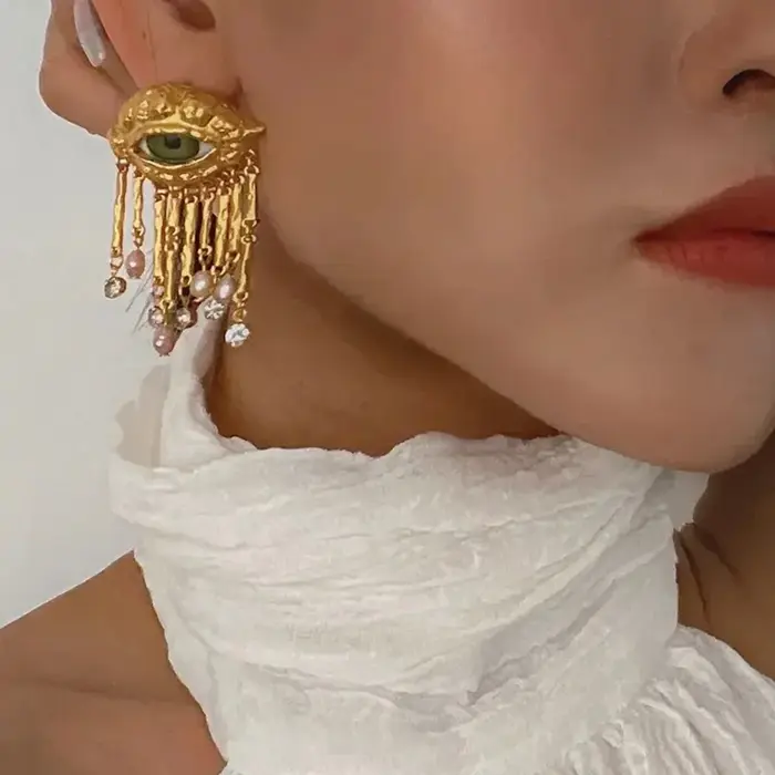 Boucles d'oreilles Vintage yeux de démon pour femmes