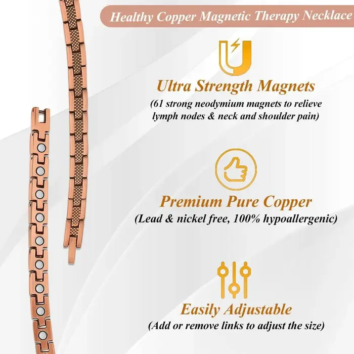 ARADOO Serpentine – collier en cuivre pur pour hommes et femmes