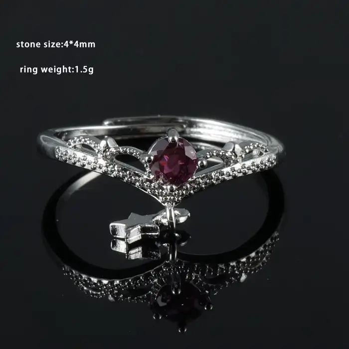 Bague réglable en argent pour femmes, pierres précieuses 100% naturelles, grenat plaqué cuivre, bijo