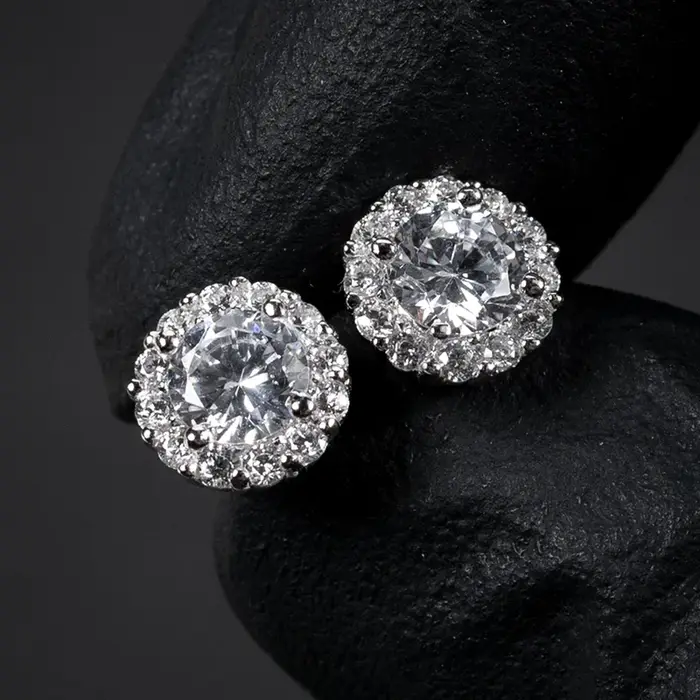 Huitan AA boucles d'oreilles en Zircon cubique pour femmes/hommes boucles d'oreilles de Couple exqui