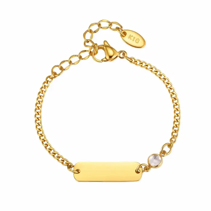 Bracelet personnalisé avec nom et barre d'identification, pour bébé et enfant, breloques tressées à 