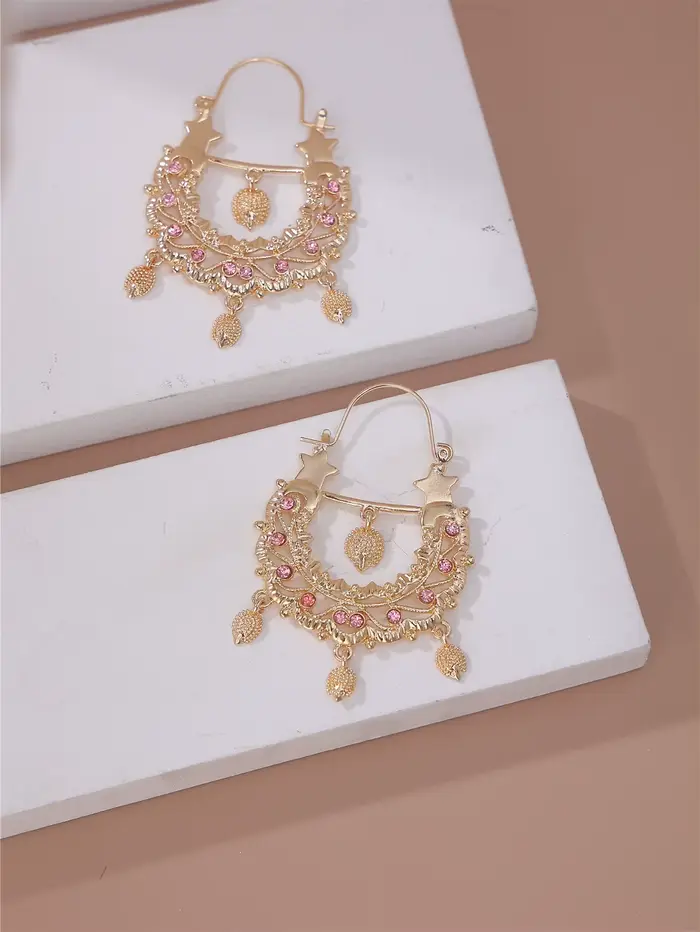 Boucles d'oreilles de mariée à la mode avec forme de hérisson, strass de luxe, décoration d'oreille,