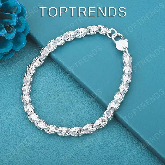 Bracelet géométrique en argent Sterling 925 de haute qualité, nouveau style populaire, bijoux pour h