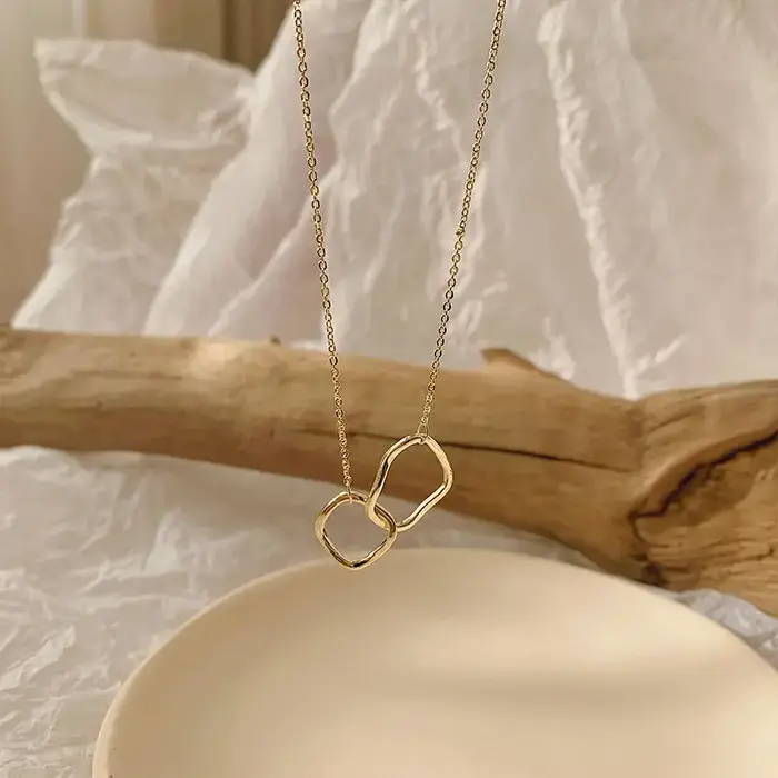 Collier Ras du Cou en Alliage de Zinc Finition Métallique pour Femme Élégant Occasions Spéciales