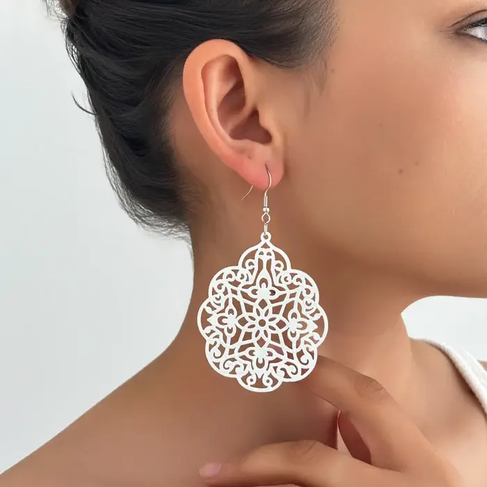 Boucles d'oreilles géométriques ajourées de Style bohémien pour femmes