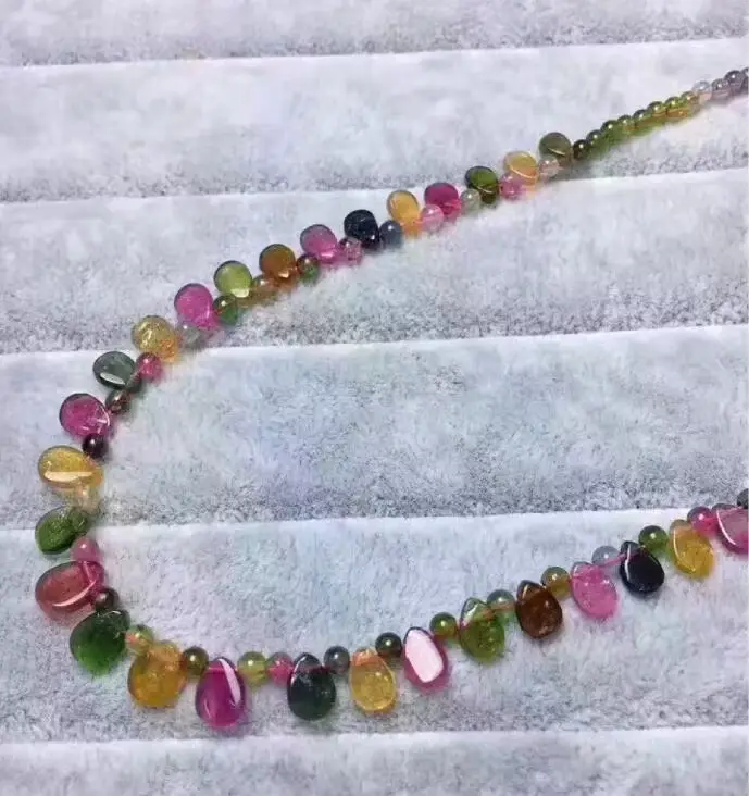 Collier en pierre naturelle de tourmaline pour femme