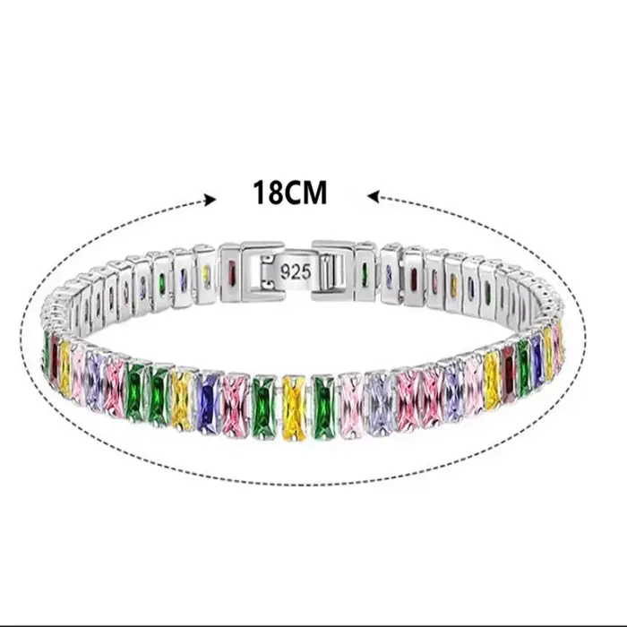 Offres spéciales 925 Bracelet en argent Sterling couleur Noble cristal main pour les femmes charme mariage concepteur