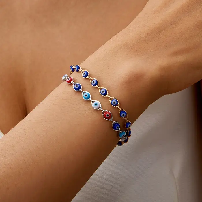 Bracelets porte-bonheur turc mauvais œil pour femmes et hommes
