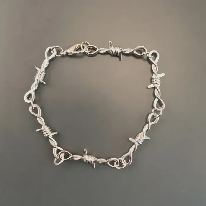 Hip-hop gothique Punk petit fil ronces fer unisexe tour de cou Bracelet femmes Style fil de fer barbelé petites épines