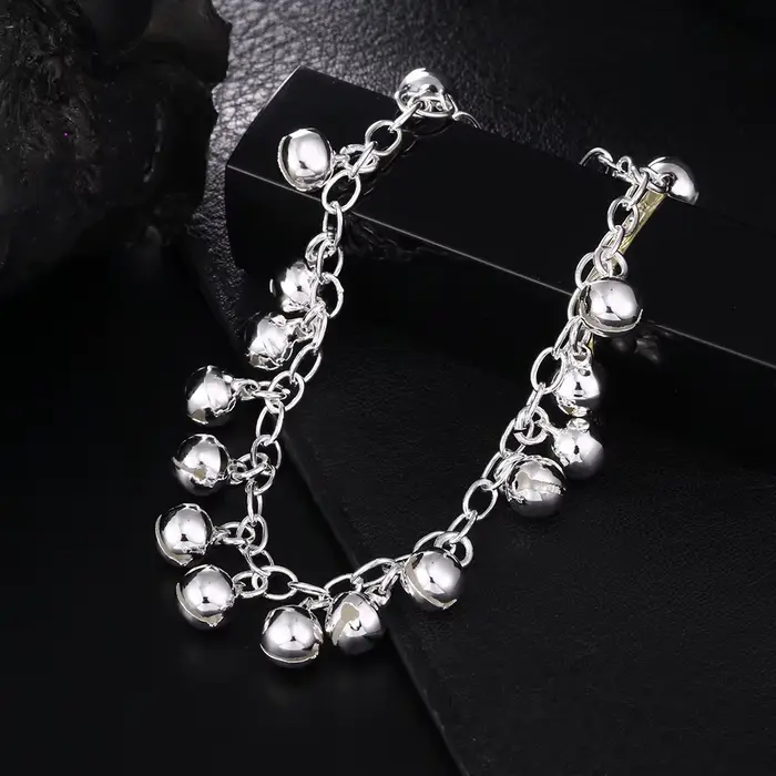 DOTEFFIL – Bracelet à cloches rondes en argent Sterling 925 pour femmes, bijoux de fête de fiançailles et de mariage