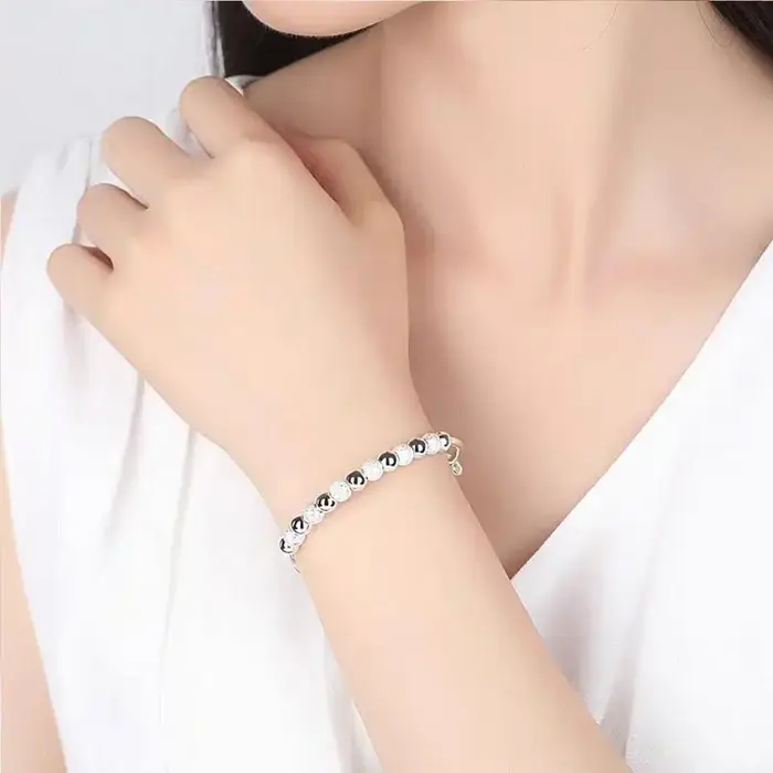 Breloques 925 couleur argent luxe perles Bracelets