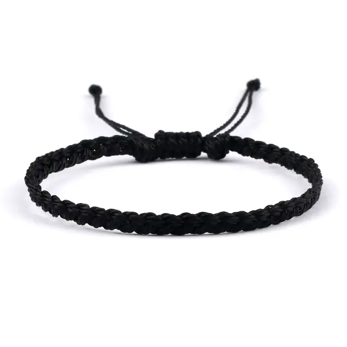 Bracelets bohème en fil de cire tissé à la main pour femmes et hommes, tressés à la main, à breloque