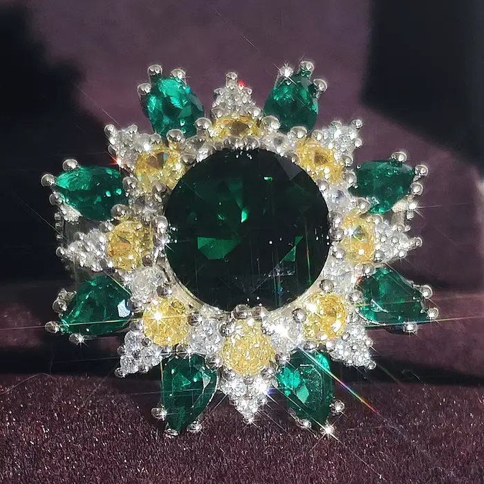 Bague de fiançailles ouverte pour femme