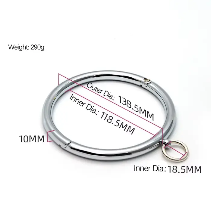 Collier BDSM en métal, collier de bondage pour esclave, 2 tailles, collier de cou pour jeu de rôle s