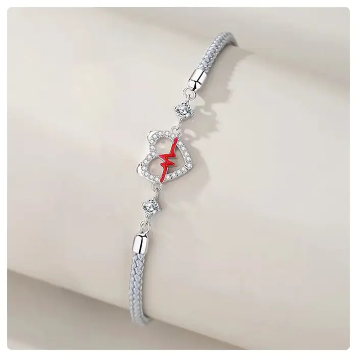 Bracelets de couple pour les amoureux, signal de battement de cœur, luxe et sensation de niche, sign