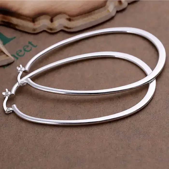 Boucles doreilles en argent 925 rondes pour femmes mode élégante design noble cadeaux mariage occasions spéciales