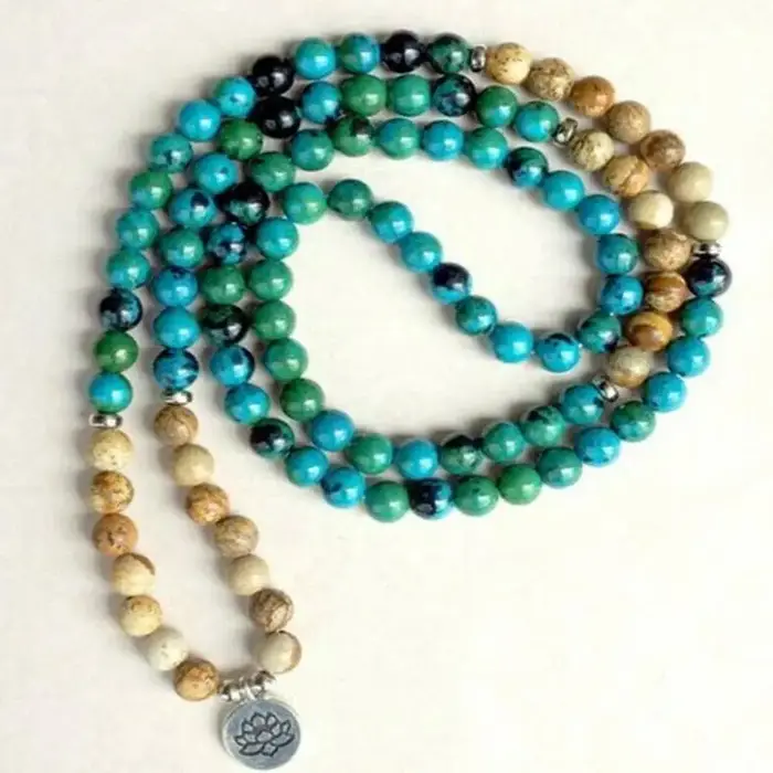 Bracelet de perles de malachite fait à la main bracelet à boutons de manchette pour hommes perle de prière du Ramadan méditation pour femmes cadeau de vacances usage quotidien