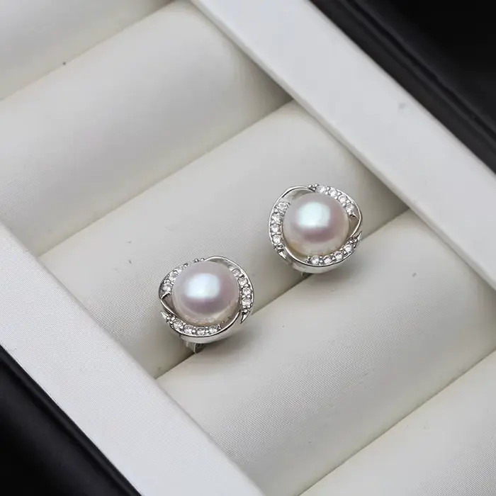 Boucles d'oreilles en perles noires d'eau douce naturelles, bijoux pour femmes, boucles d'oreilles d