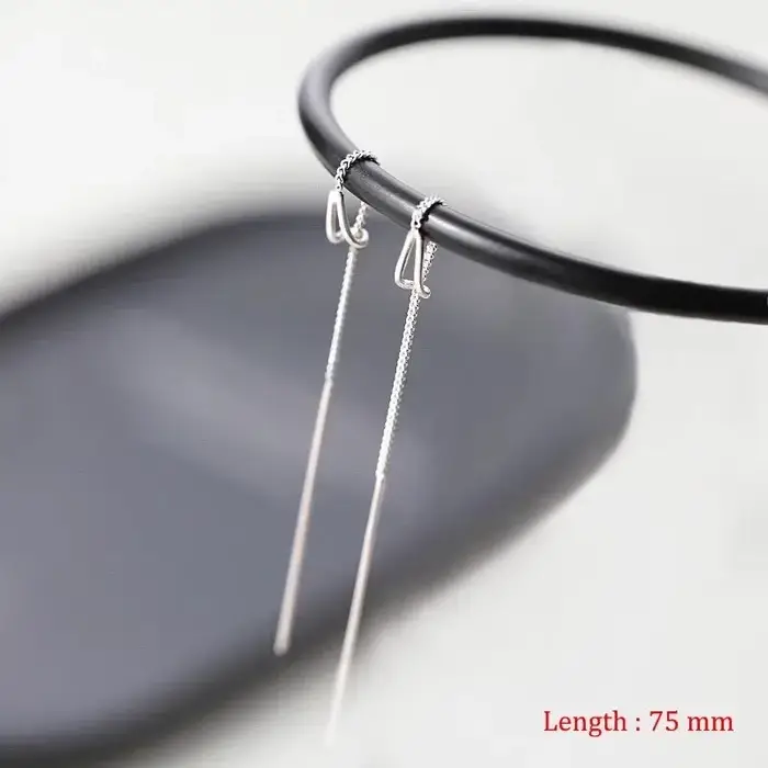 Boucles d'oreilles à pampilles en chaîne de Style Simple pour femmes, longues boucles d'oreilles pen