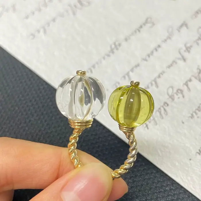 WUIHA – bague réglable Vintage en argent Sterling 100% 925, cristal de citrine naturelle, pierres précieuses, pour mariage, fiançailles, Cocktail, bijoux fins