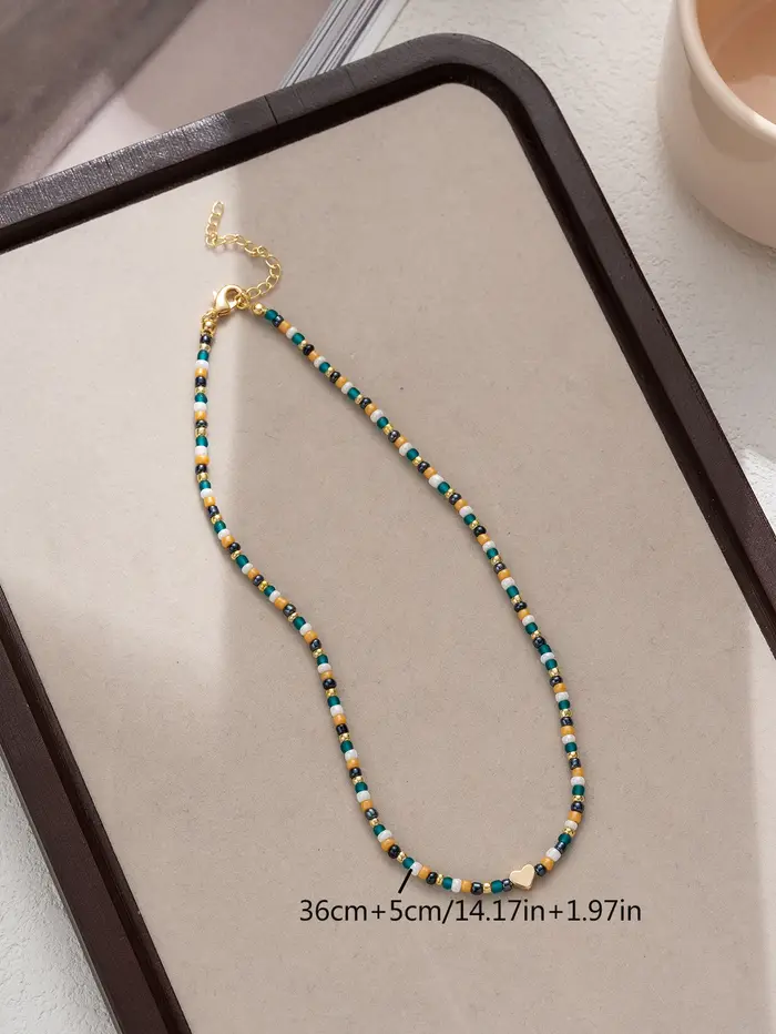 Collier bohème en perles pour femmes élégantes occasions spéciales tracker d'humeur style mode harmonie naturelle