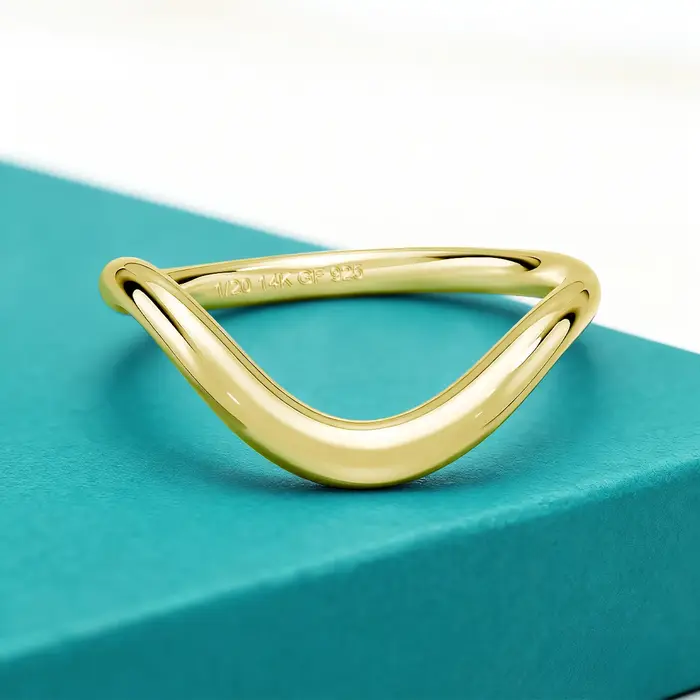 SDOOU – bague ondulée empilable minimaliste