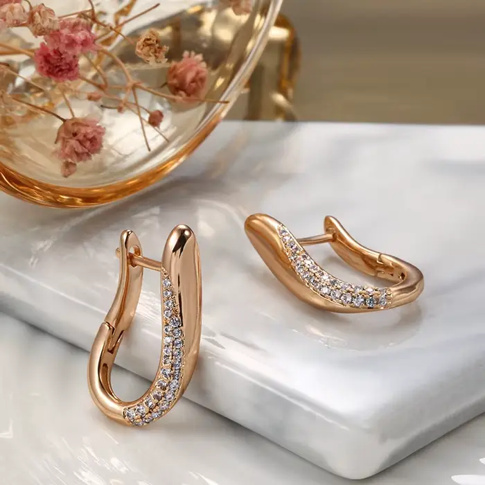 Boucle d'oreille en or véritable 14 carats avec diamants pour femmes, pour les soirées, pierre précieuse péridot, anillos de boda, diamant, bijoux de fiançailles