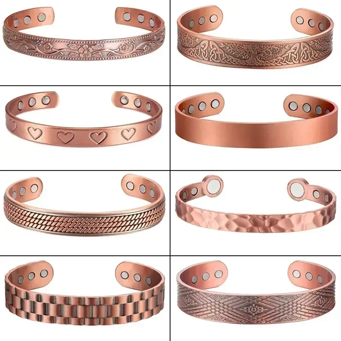 Bracelet magnétique en cuivre pur pour hommes et femmes