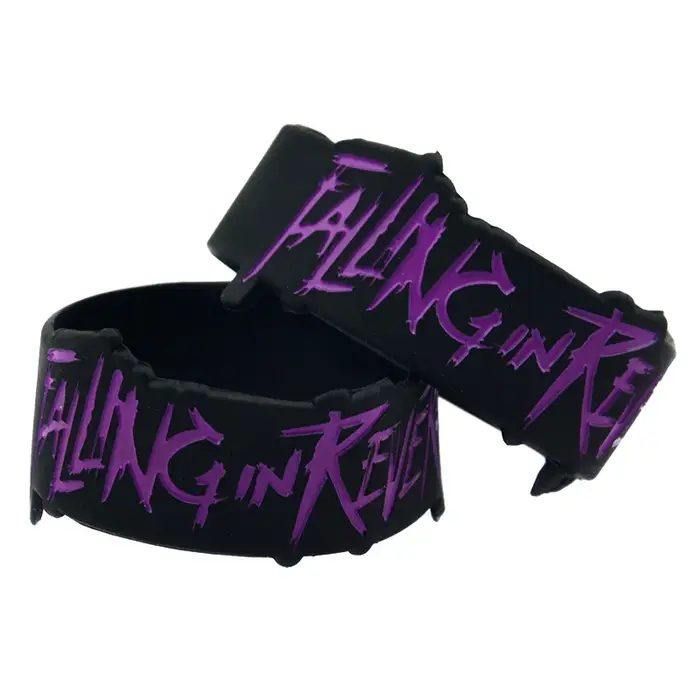 Bracelet en Silicone Inversé Falling In Reverse Unique et Mode pour Occasion Spéciale Unisexe Géométrique