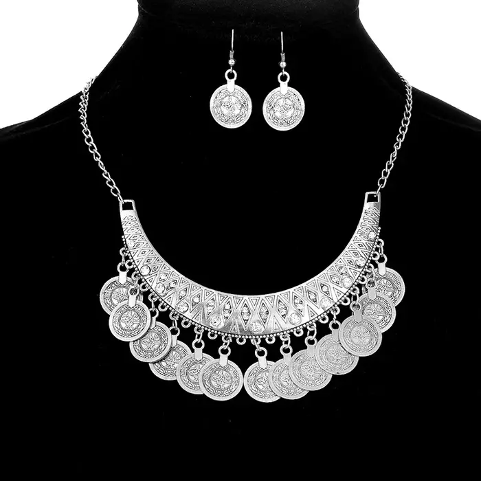 Ensemble de bijoux ethniques tribaux gitanes pour femmes