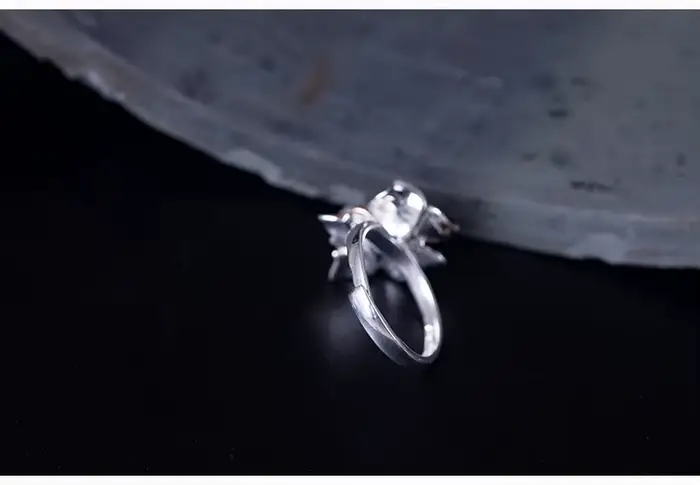 Bague en argent sterling 925 sertie de perle d'eau douce naturelle avec design floral pour femmes occasions spéciales anniversaires mariages