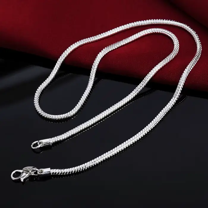 Collier serpent en argent Sterling 925 avec pendentif cœur pour homme et femme bijou romantique élégant pour occasions spéciales