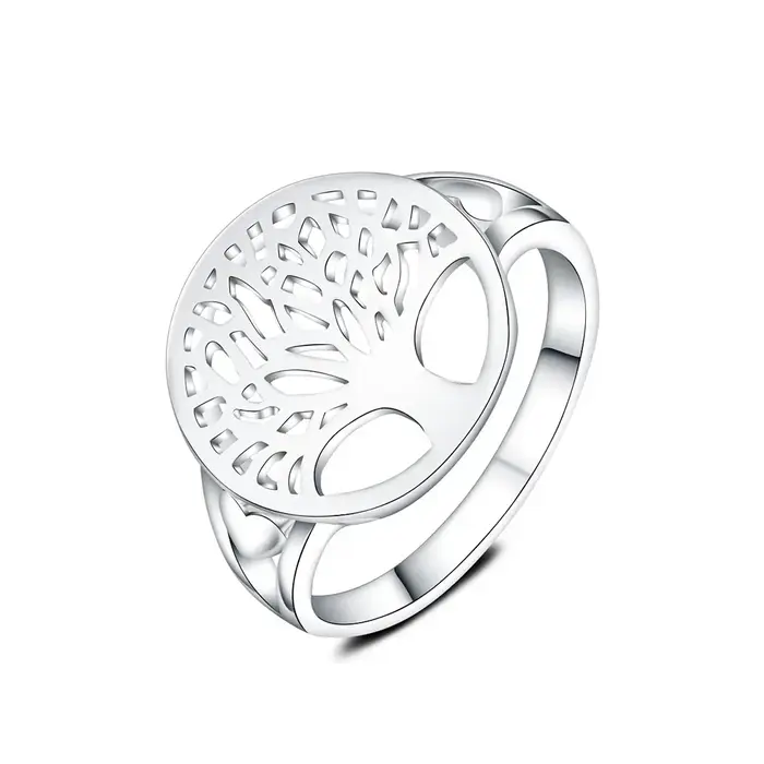 Andara 925 bague en argent Sterling arbre de vie anneaux pour les femmes de mariage Glamour bijoux c