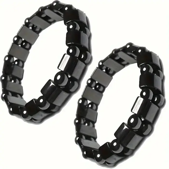 Un bracelet magnétique de calcul biliaire noir pour hommes et femmes, le même bracelet d'énergie mag
