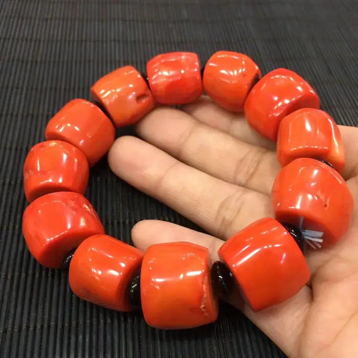 Bracelet de lieux rouges naturels authentiques pour hommes et femmes, accessoires de joaillerie fine