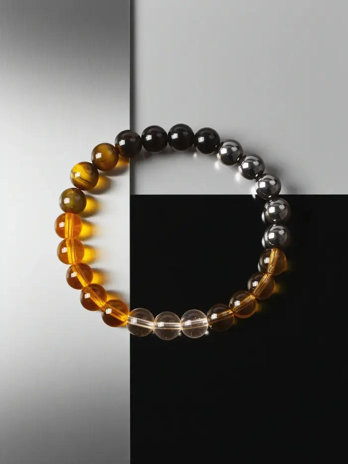 Bracelet en perles de Citrine en pierre naturelle