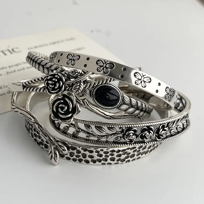Bracelet en métal 100% argent Sterling 925 massif pour femmes