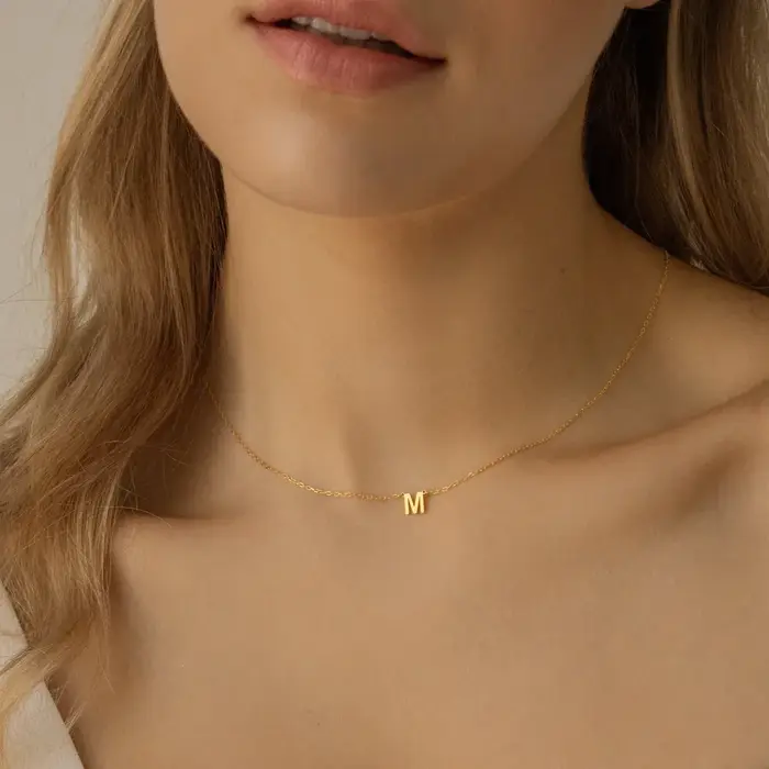 Collier avec lettres initiales pour femmes