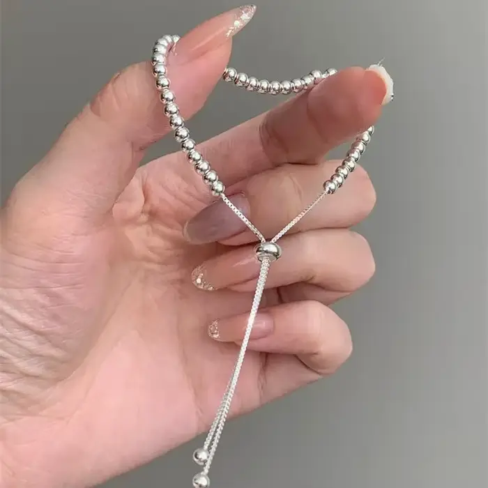 Bracelets de belles perles en argent Sterling 925 pour femmes
