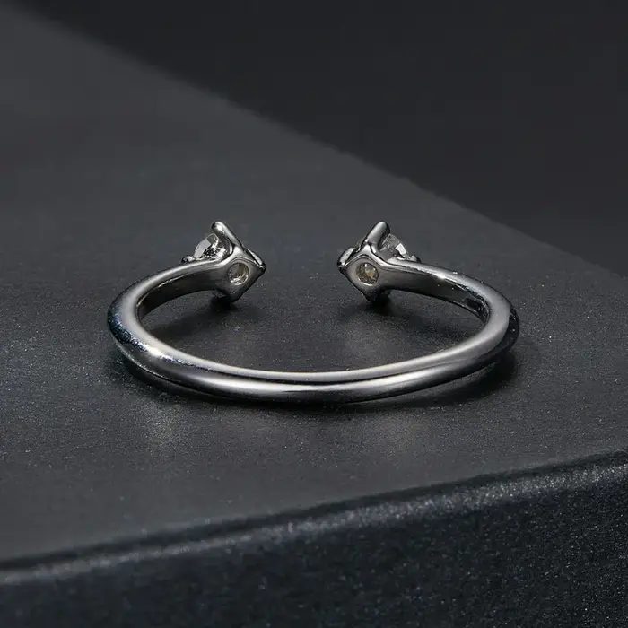 Bamoer U – bague ouverte en moissanite
