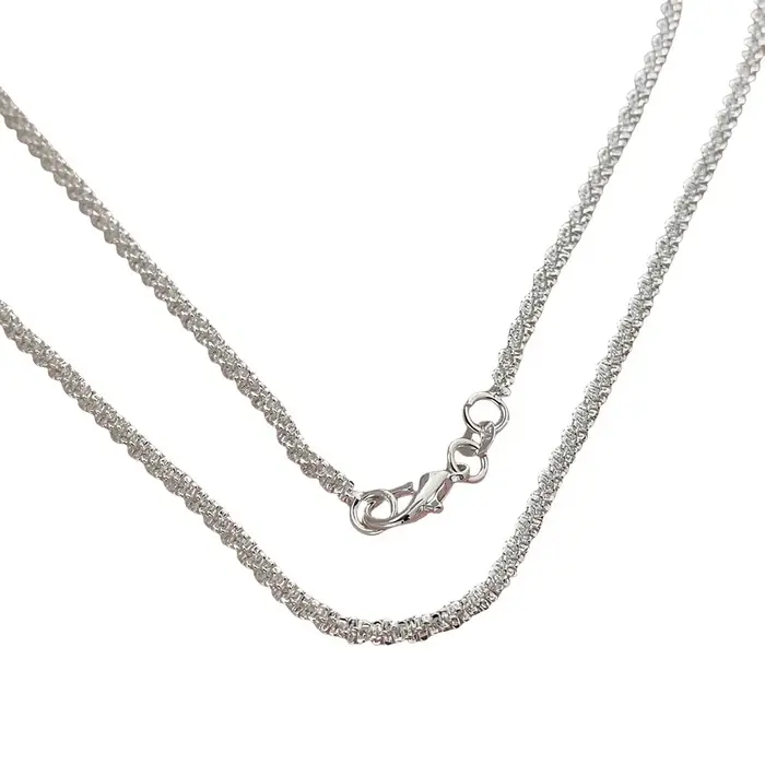 Collier en argent Sterling 925 originalité chaîne de maillons mode streetwear bijoux cadeaux tendance nouvelles collections femmes occasions spéciales
