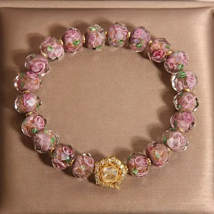 Nouveau Bracelet Perlé en Améthyste pour Femme, Cadeau de Luxe Léger, de Niche, de Haute Qualité, au