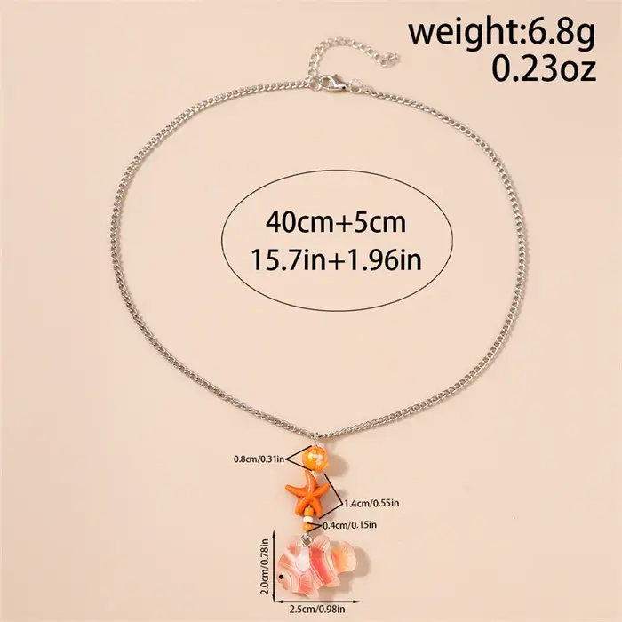 Collier étoile de mer tendance pour femmes et filles
