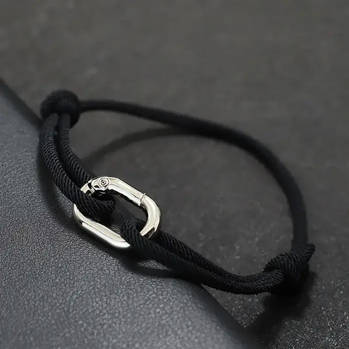 Bracelet en corde fine de 3mm pour hommes et femmes, Style Simple, fait à la main, coulissant, éléga