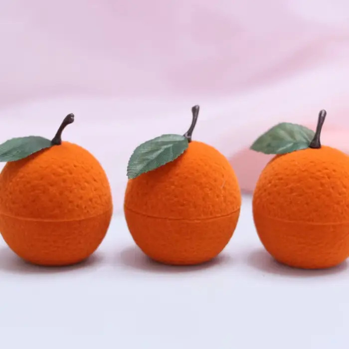 Boîte à bagues orange anti-poussière