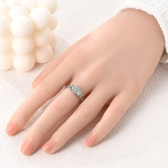 Bague originale en argent Sterling 925 avec nœud celtique sacré pour femmes et filles