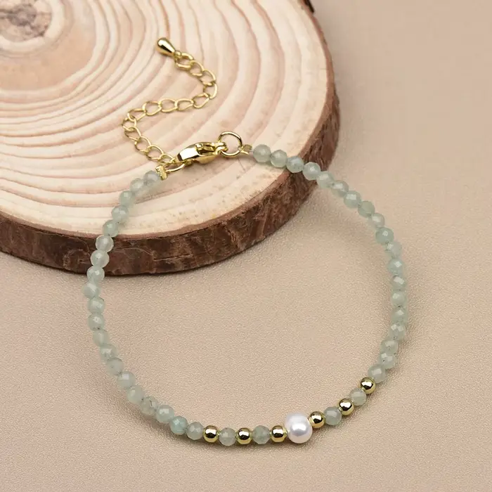 Bracelet élégant pour femme, pierre naturelle de 3mm, cornaline, péridot, perles rondes à facettes e