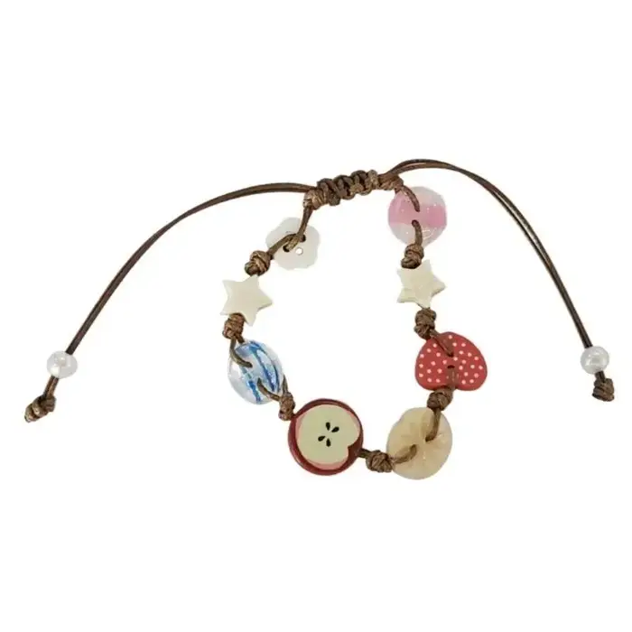 Bracelet conception pommes pratiques 39BD, accessoire bijoux pour filles élégantes, artisanat en rés