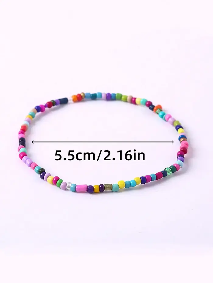 17 pièces Bracelets de perles élastiques bohème empilables